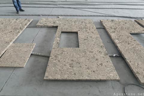 Portuguese Grey Limestone Countertops, Islands & Vanity Tops