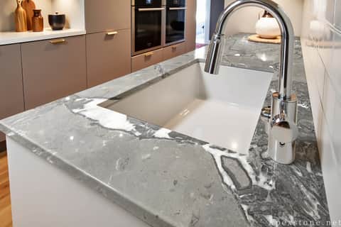 Aqua Grey Marble Benchtops & Vanity Tops