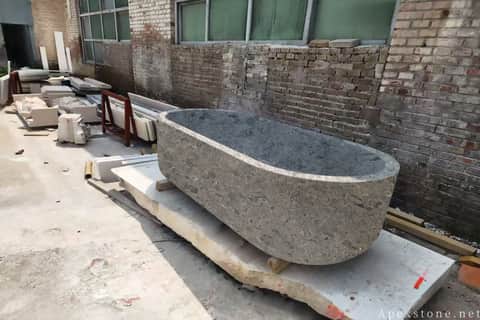 Portuguese Grey Limestone Carvings - Bathtubs, Sinks & Sculptural Elements