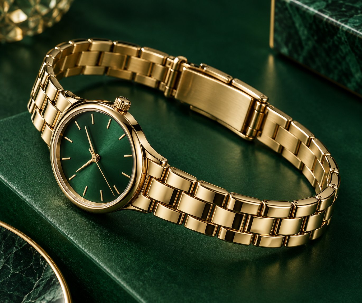 Aurevo Classic Ladies Quartz Watch gold-tone-ladies-watch