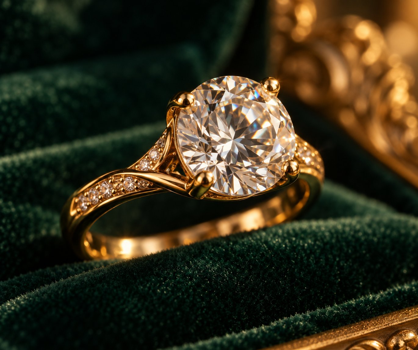 Aurevo Fashion Zircon Ring gold-tone-ring