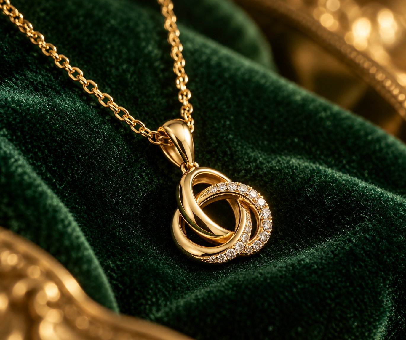 Aurevo Gold Pendant Necklace gold-tone-necklace