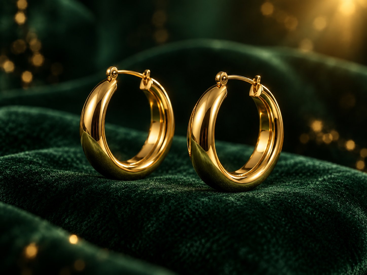 Aurevo Gold-Tone Hoop Earrings gold-hoop-earrings-wholesale