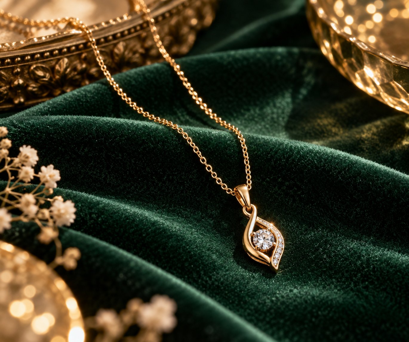 Aurevo Gold Pendant Necklace gold-pendant-necklace-wholesale