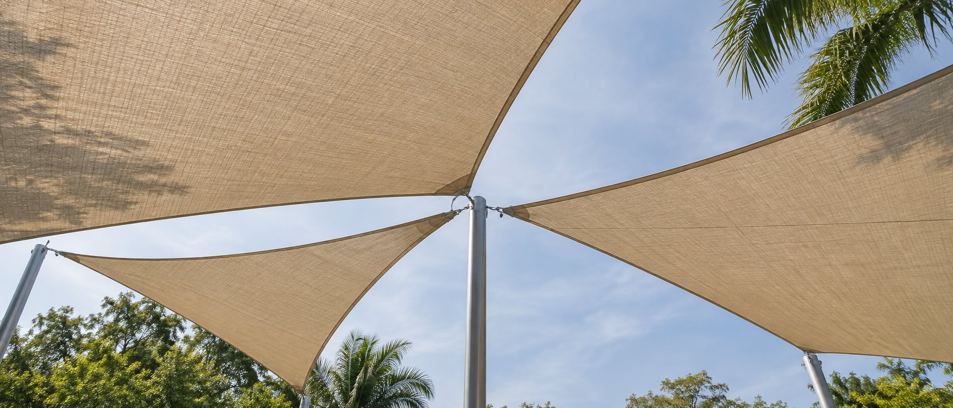 Shade sail canopy background