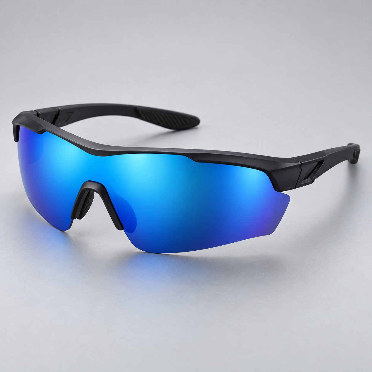 Matte Black Sport Wrap Sunglasses sport sunglasses