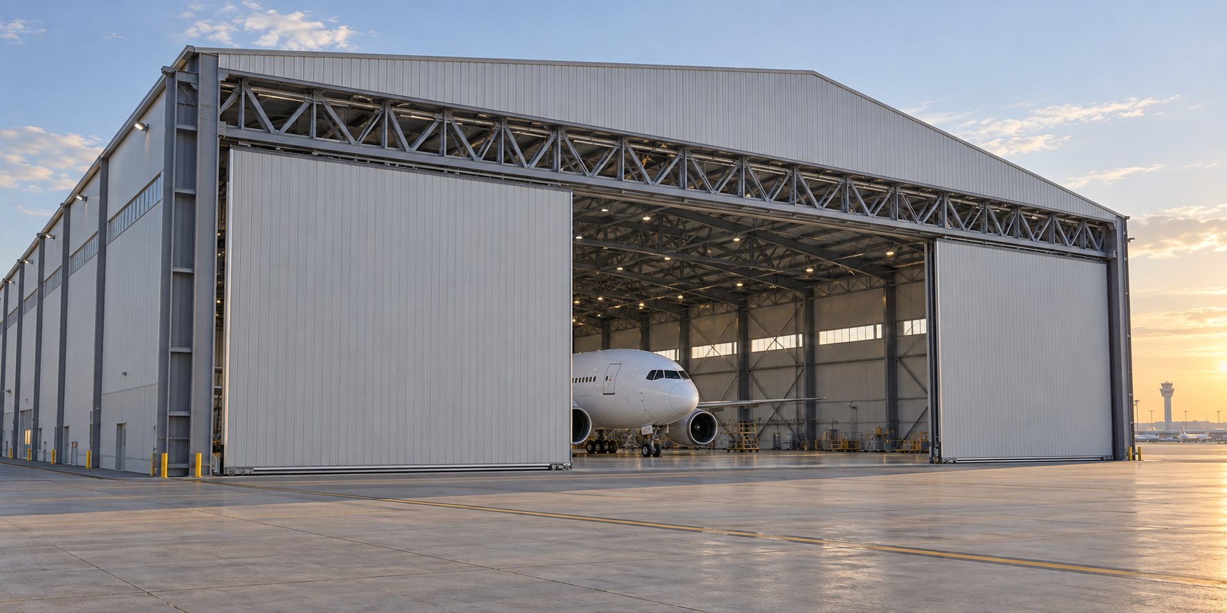 Prefabricated steel structure aircraft hangar steel aircraft hangar manufacturer