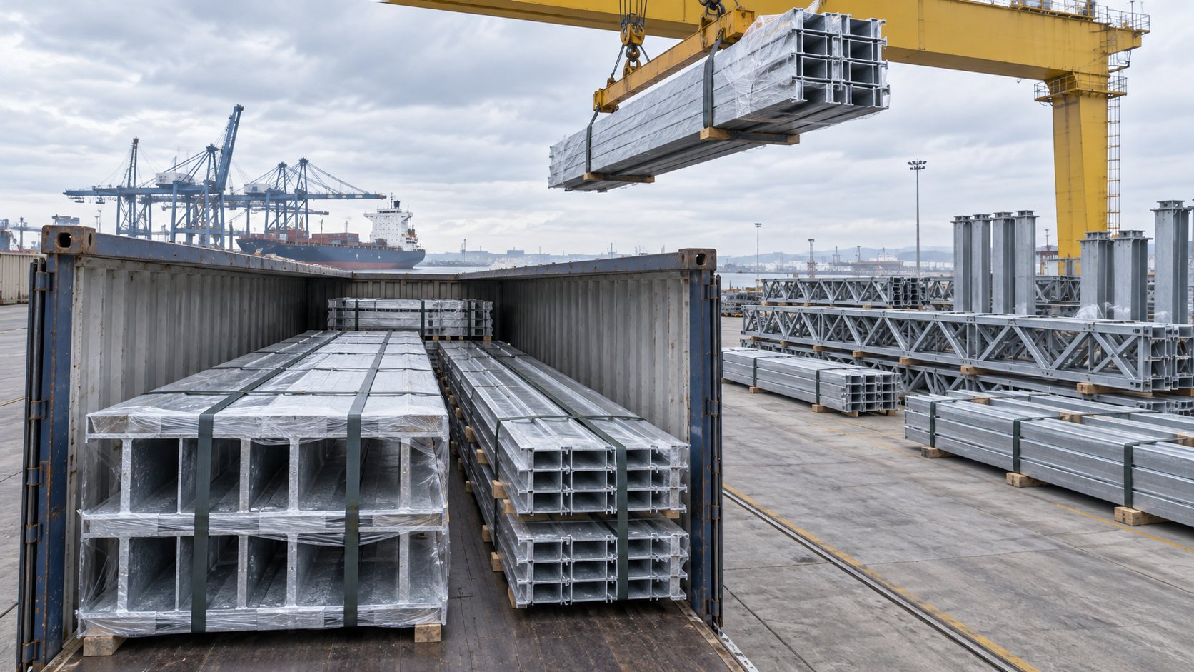 How Do Steel Structure Buildings Get Packed and Shipped to Cut Container Freight Costs? steel structure container loading