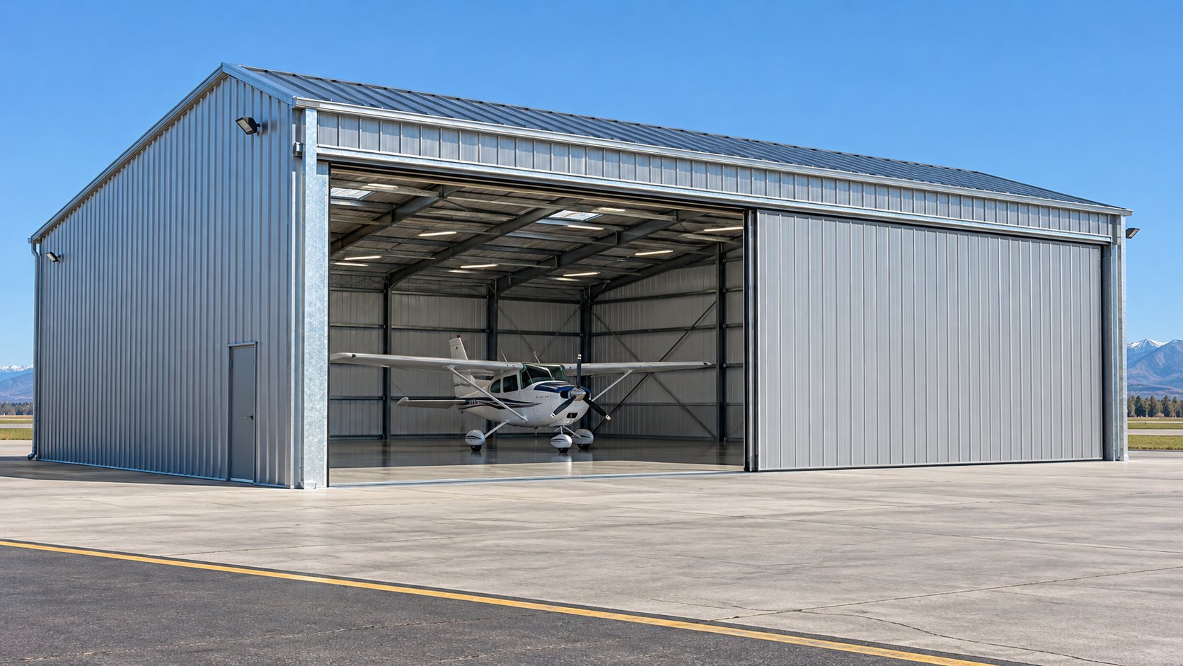 Prefab Airplane Hangar: Sized by Tail Clearance, Not by Guesswork