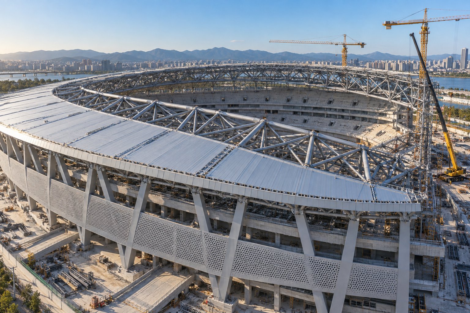 Large prefabricate steel structure stadium steel stadium manufacturer