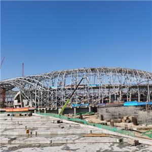 Large prefabricate steel structure stadium galvanized steel arena export