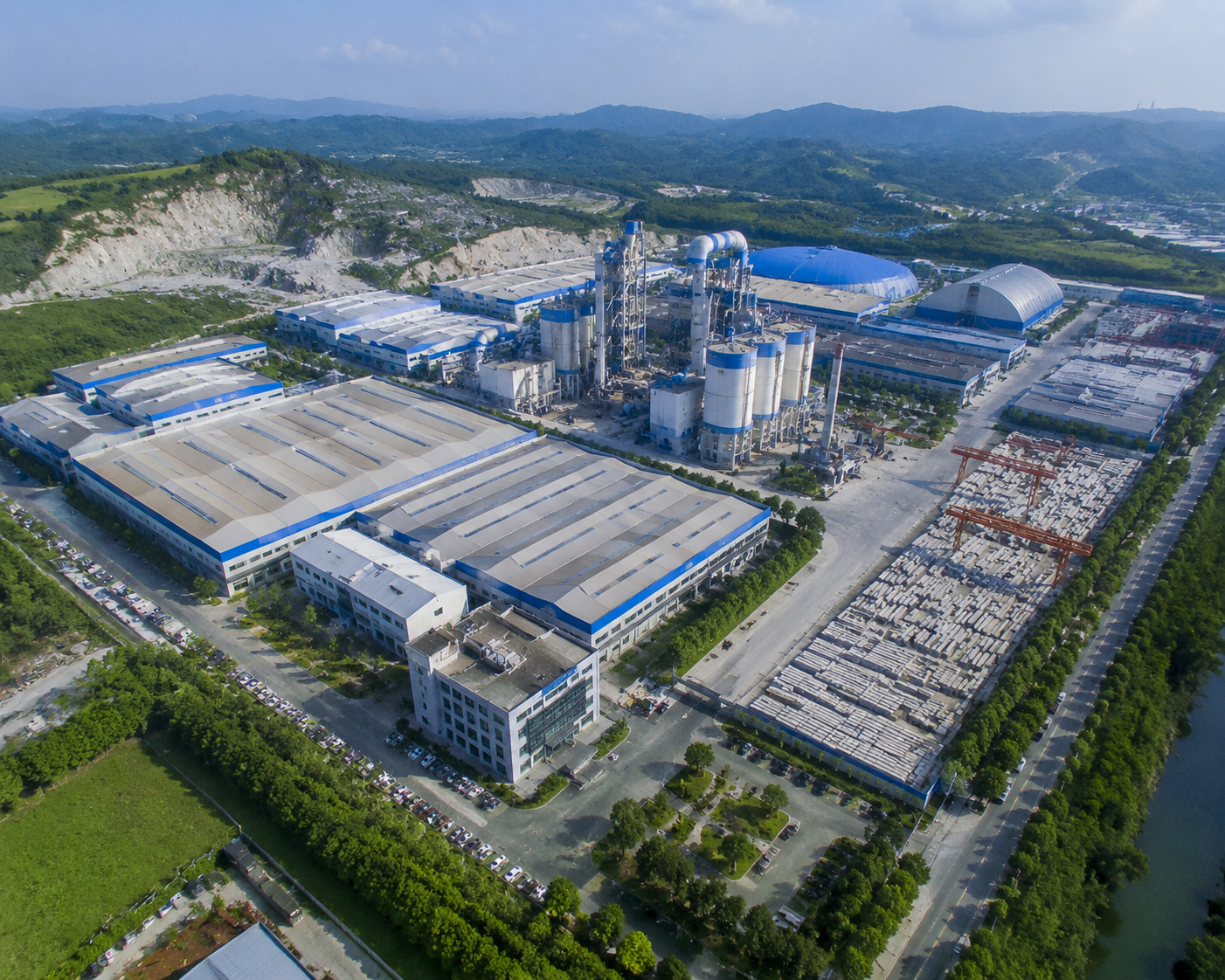 Factory aerial photography Jidian Construction Materials Co., Ltd. factory