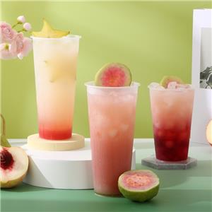 Customized logo 360ml 500ml 700ml frosted disposable thick ice cream PP transparent cream plastic milk tea cup with lid Disposable plastic cup