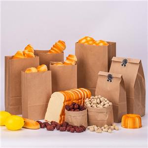 Take Away Packaging Kraft Brown Paper Bag for Bread brown paper bag