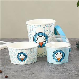 Colored Ice Cream Paper Frozen Yogurt Cups Food Containers​ colored paper ice cream cups