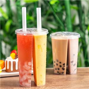Unique Transparent Takeaway Cup Personalized Disposable Sharing Cup Split Plastic Cups With Logos Shareable Double Cup