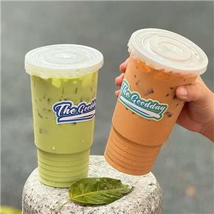 High Transparent 107mm Caliber PET Plastic Cups Disposable Beverage Cups for Cold Drinks Coffee-Custom Manufacturer Wholesale cold drink cup