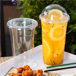 High Transparent 107mm Caliber PET Plastic Cups Disposable Beverage Cups for Cold Drinks Coffee-Custom Manufacturer Wholesale coffee cup