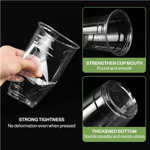Printed Clear Plastic Pla Cups 95 Caliber Transparent Pla Disposable Clear Coffee Cups