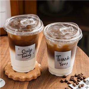 95mm Caliber Disposable PET/PP Plastic Cup with Lids 12oz 16oz 20oz Beverages Cup for Outdoor Activities disposable cup