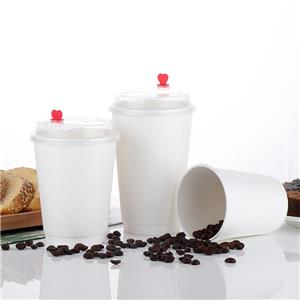 Double wall paper hot coffee cups bulk Sleeve-Free Drink Container
