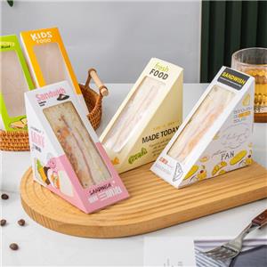 Disposable Triangle Toast Sandwich Lunch Box Container toast sandwiches lunch box