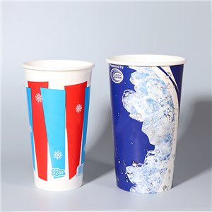 32oz 44oz Custom Printed Disposable Paper Cups Large Takeaway Tumbler