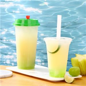 90/95 Caliber Disposable Customized 16oz 32oz Cold Drinking PP Hard 8 oz Plastic Bubble Tea Cups plastic tea cup
