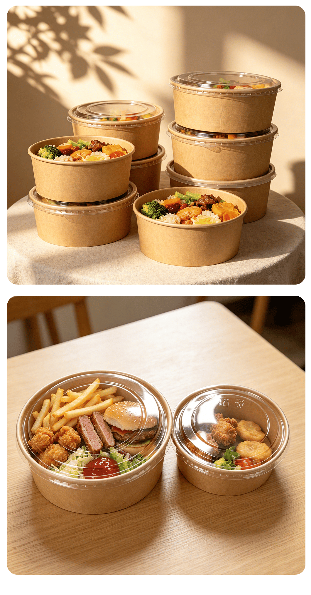 Kraft paper bowls (10)