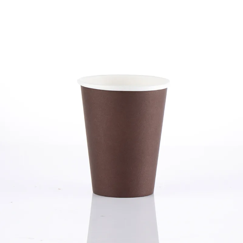 Customized Printed logo Disposable Single Wall Paper Cups 6oz 8oz 12oz etc Takeaway Coffee Cup to Go Hot Coffee Paper Cups with Lids single paper cup