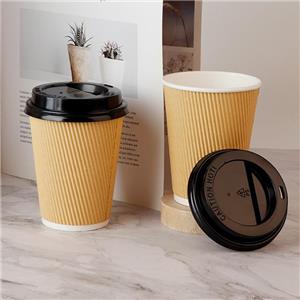 4oz 8oz 10oz 12oz 16oz Ripple Wall Paper Coffee Cups Paper Biocup ripple paper coffee cup