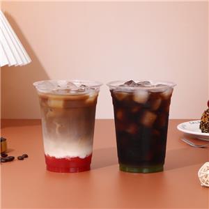 98 12oz 14oz 16oz 18oz 20oz etc Custom Clear Disposable Plastic Cup PET Beverage Cup for Milk Tea Coffee Cold Drinks Milk Tea and Coffee Disposable plastic cup
