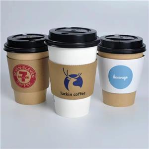 Coffee Shop Accessories Corrugated Cardboard Coffee Drink Cup Holder Tray Cup Carrier Paper Cup Holders Anti-Scald Grip