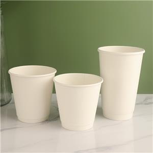 Factory Biodegradable Double Wall Custom 8oz Paper Coffee Cup Disposable Heat-retention Vessel