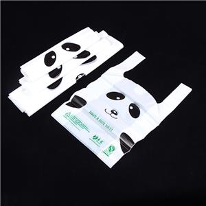 Customized Disposable Plastic Shopping Bag Thickened Tshirt Bags with Logo Single-Use Carrier Bags