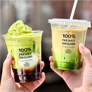 Custom LOGO Printed 92 Caliber Clear Disposable Cup Matcha Boba Milk Tea Ice Coffee Smoothie PET Plastic Cups with Lids and Straws cold drink cup