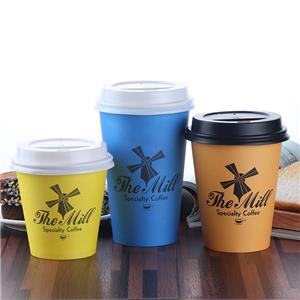 Custom LOGO Cafe Takeaway Cardboard 12oz Cup for Hot Drink Single Wall Disposable Paper Coffee Cup With Lid drink cup