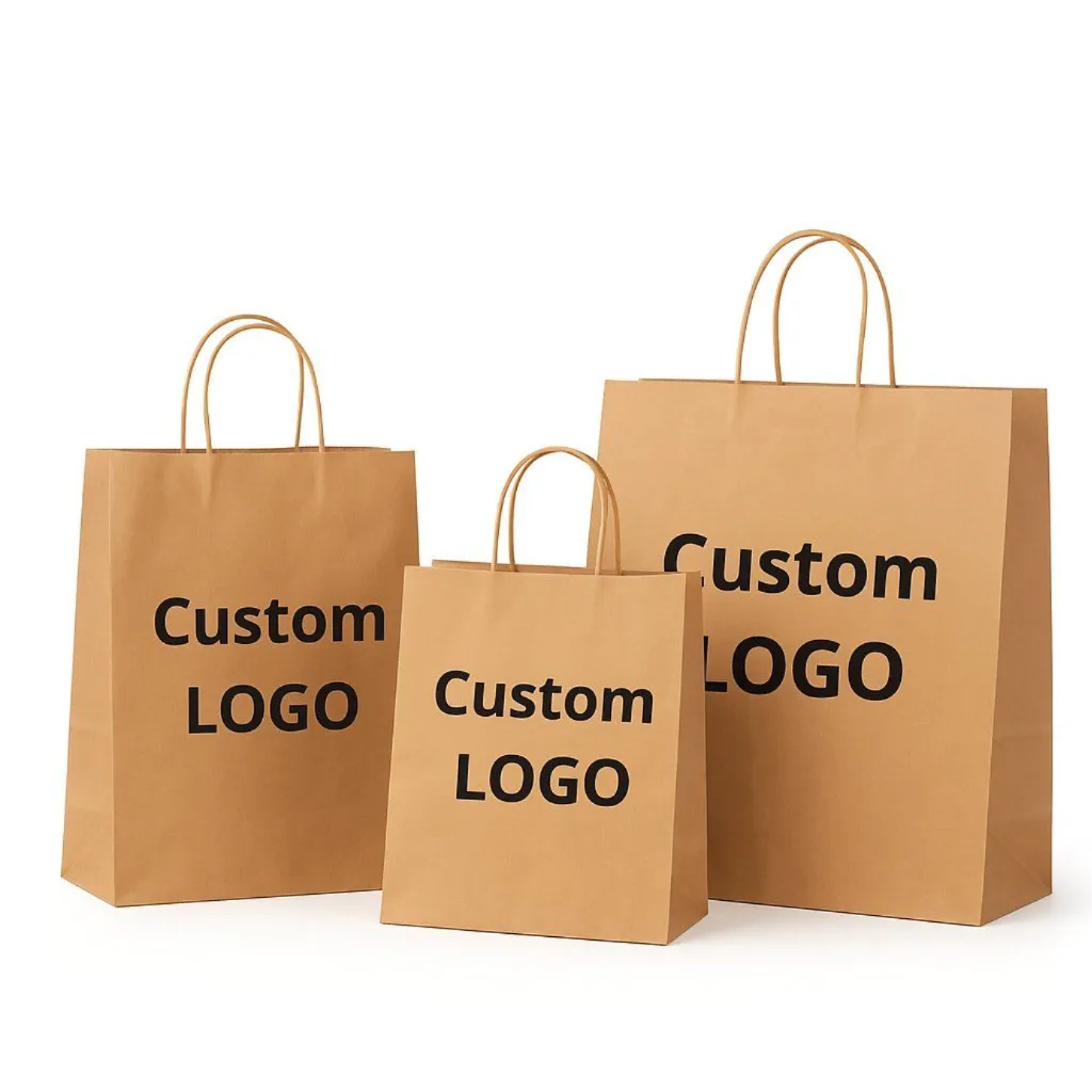Recycled Brown Kraft Paper Gift Bags With Handles brown paper bags