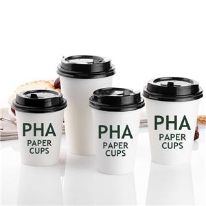 Customized Double Wall Paper Cup Waterproof PLA Coffee Cup for Hot Drinks Polylactide-Coated Paper Cup