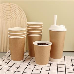 Custom Print logo Set 20oz Take Away Hot Disposable Ripple Double Wall Paper Coffee Cup with Lid Thermal-break System