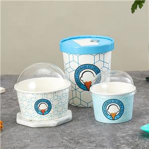Colored Ice Cream Paper Frozen Yogurt Cups Food Containers​ paper frozen yogurt cups