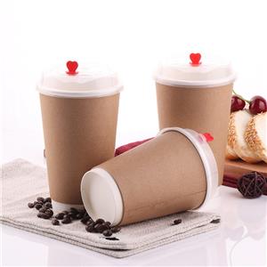 Double wall paper cup for hot beverages coffee cup