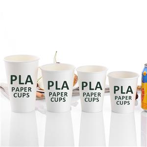 Custom Printed Double Wall Hot Beverage Eco-friendly PLA Paper Coffee Cups With Lid Plant-Based Beverage Vessel