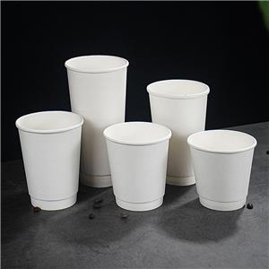 Custom Disposable Double Wall 22oz Paper Cups Recyclable Coffee and Cafe Bakery Cups with Lids Barista-grade Cup