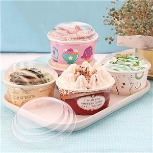 3 4 5 8 Oz Printed Paper Ice Cream Cups with Lids paper ice cream cups