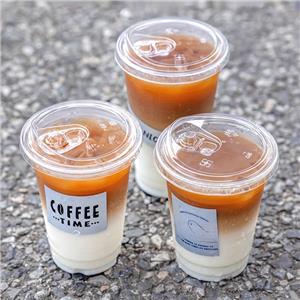 Disposable 90 Caliber PET Milk Tea Cup, Coffee Cold Drink Plastic Cup with Logo, Lemon Tea Transparent Cup coffee cup