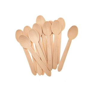Wholesale Eco Wooden Spoon Manufacturers Restaurant Custom Bamboo Wood Knife Spoon Fork Set Disposable Dinnerware Cutlery Set Smooth-Edge Utensils