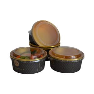 32 Oz Large Aluminum Gold Foil Coated Oil Proof Paper Bowls 32 oz aluminum foil paper bowls