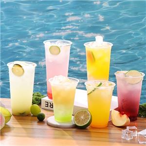 90/95 Caliber Disposable Customized 16oz 32oz Cold Drinking PP Hard 8 oz Plastic Bubble Tea Cups pp cups
