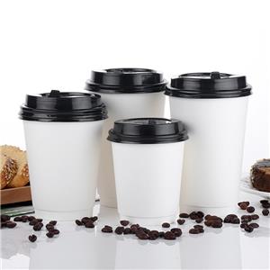 Custom LOGO Cafe Takeaway Cardboard 6oz 8oz 12oz 16 oz etc Cup for Hot Drink Double Wall Disposable Paper Coffee Cup With Lid disposable paper cup